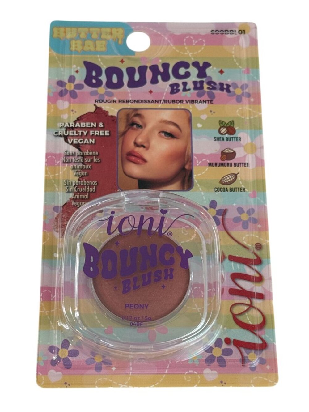 Ioni Butter Bae Bouncy Blush Peony Cheek Lip Color New